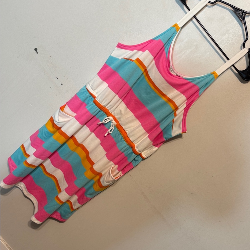 Colorful Striped Sleeveless Dress